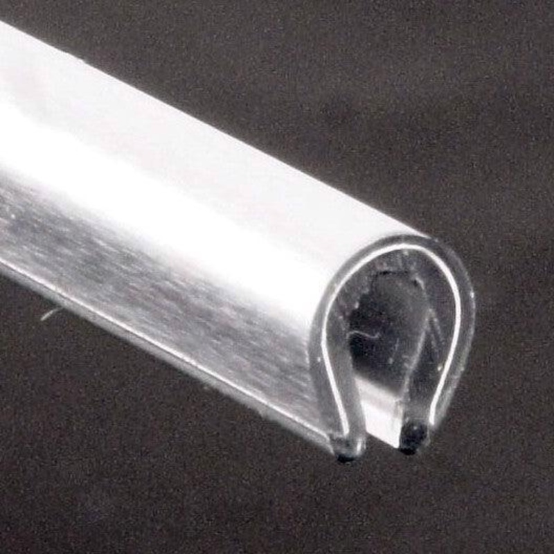 Brushed Stainless Effect Plastic 'U' Edge Trim 5mm x 3mm Per Metre