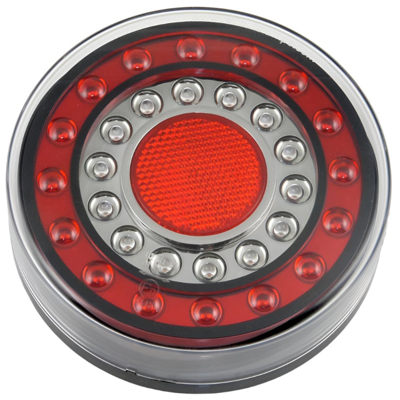 Bulls Eye LED All-In-One Rear Lamp With Built-In Reflector RED RING 125mm