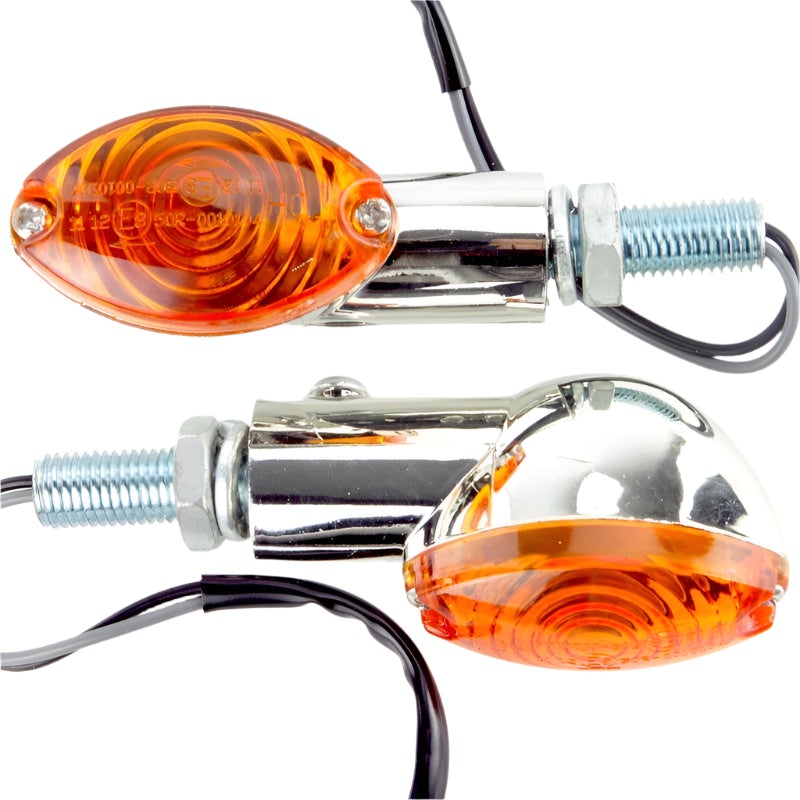 Cats Eye Chrome Stalk Indicators 48mm