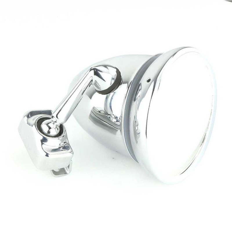 Chrome Clip-On Bullet Mirror 100mm