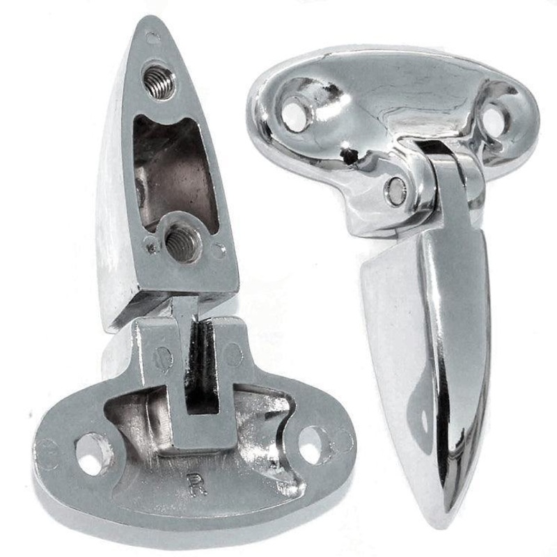 Chrome Mini Boot Hinges 90mm Pair