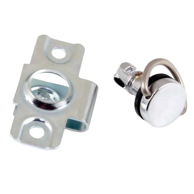 Chrome Quarter Turn Fastener With Rivets For 4mm Top Panels