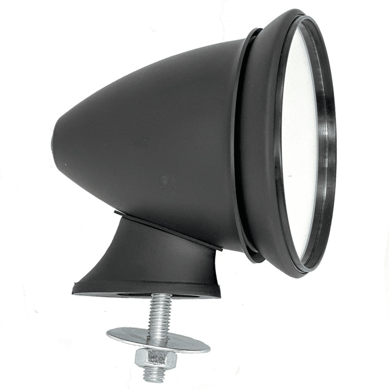 Classic Bullet Mirror Satin Black Aluminium
