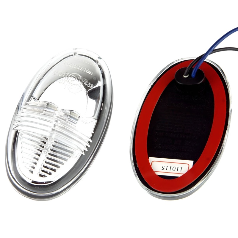 Clear Domed Lens LED Amber Side Repeaters 72mm
