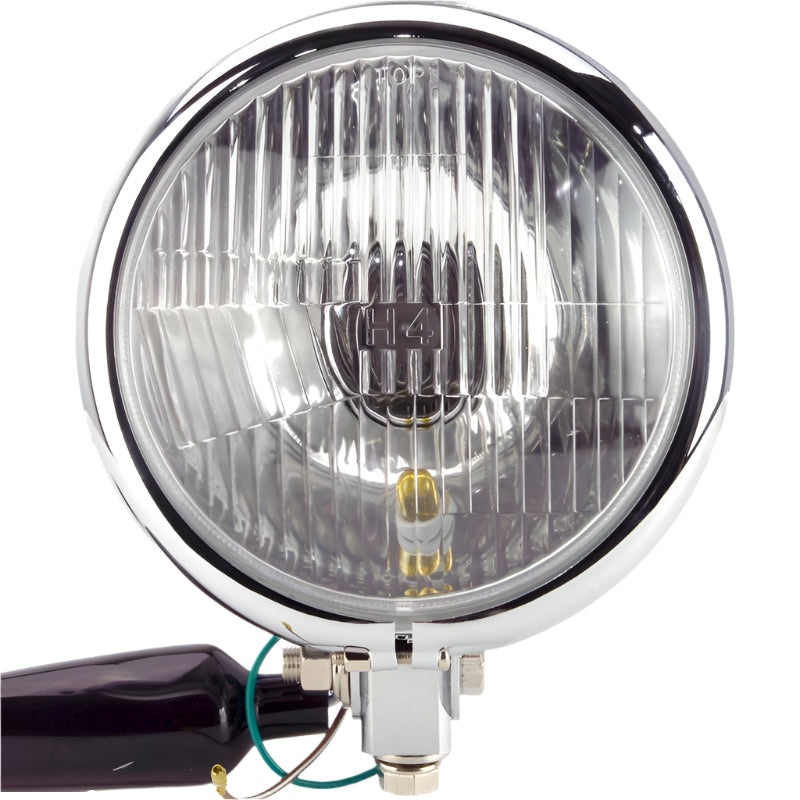 Complete Headlamp Chrome 5" Pillar Mount