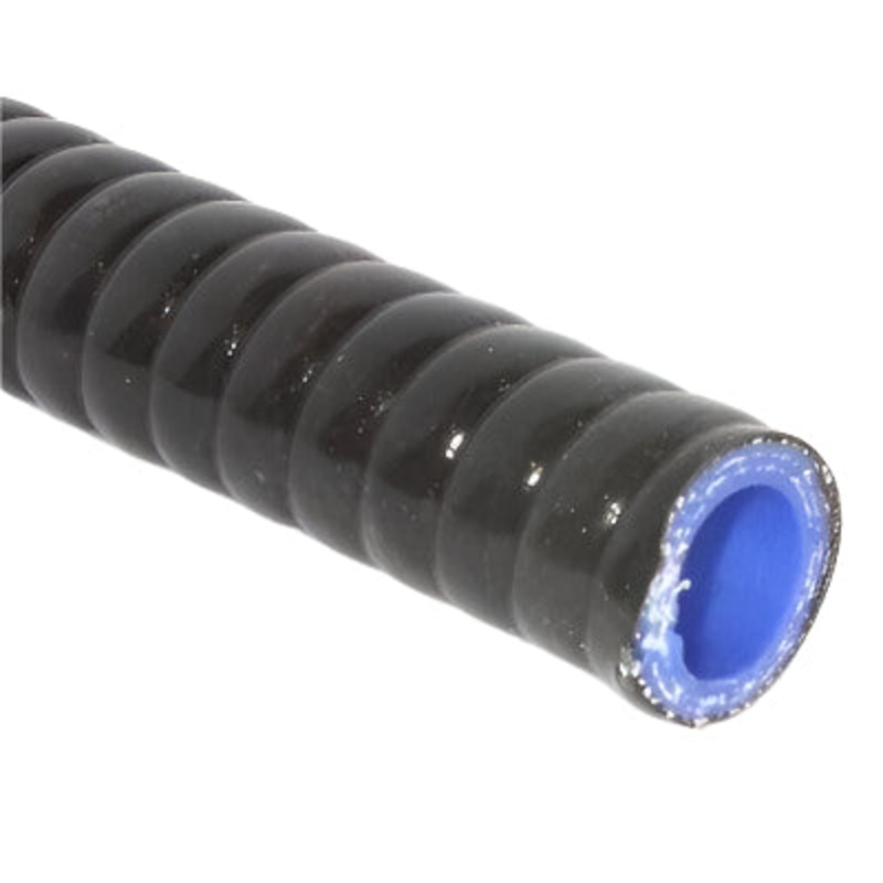 Convoluted Silicon Hose 16mm ID Black 1 Metre Length