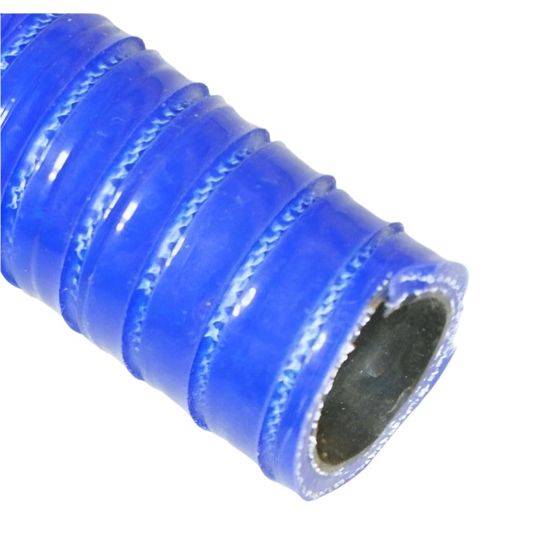 Convoluted Silicon Hose 25mm ID Blue 1 Metre Length