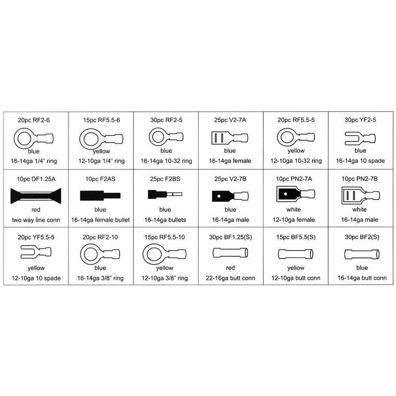 Crimp Terminal Selection Pack 360 Pieces