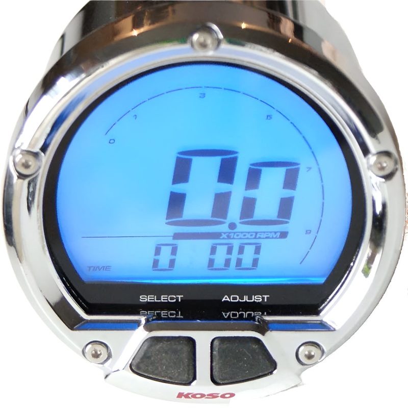 Digital Tachometer Chrome Bezel 65mm
