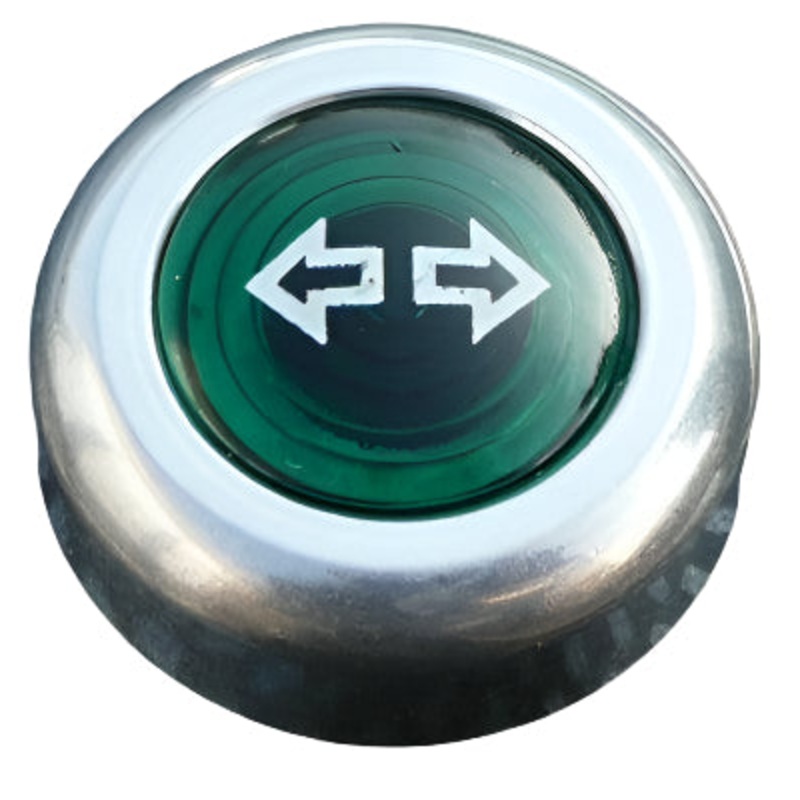 Double Indicator Warning Light Large Aluminium Bezel