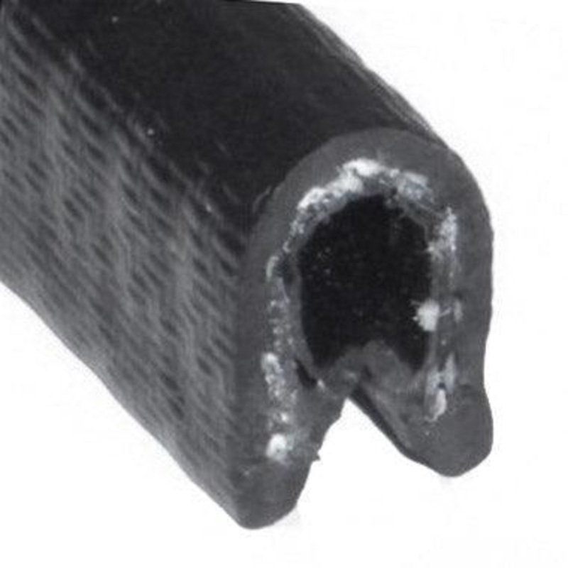 Embossed Black PVC Edge Trim 13mm x 10mm