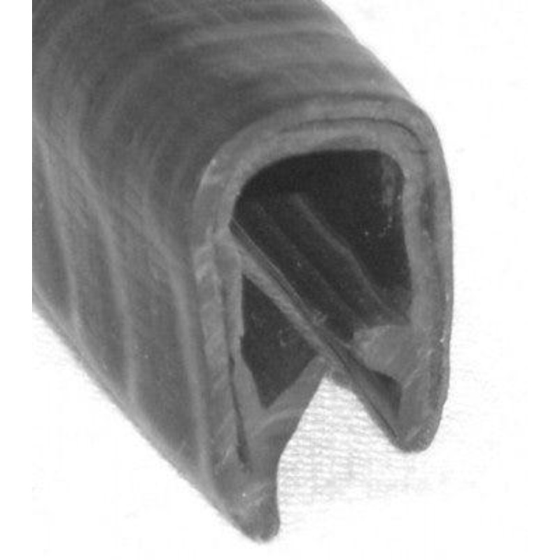 Embossed Black PVC Edge Trim 16mm x 10mm
