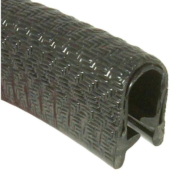 Embossed Black PVC Edge Trim 16mm x 11mm