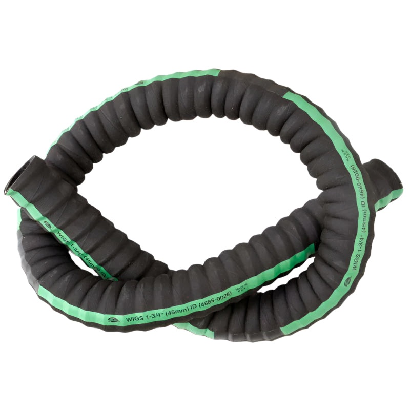 45mm (1 3/4") ID Gates Green Stripe Flexible Hose 5ft Long