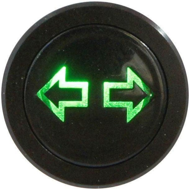 Flush Bezel Black LED Warning Light DOUBLE INDICATOR