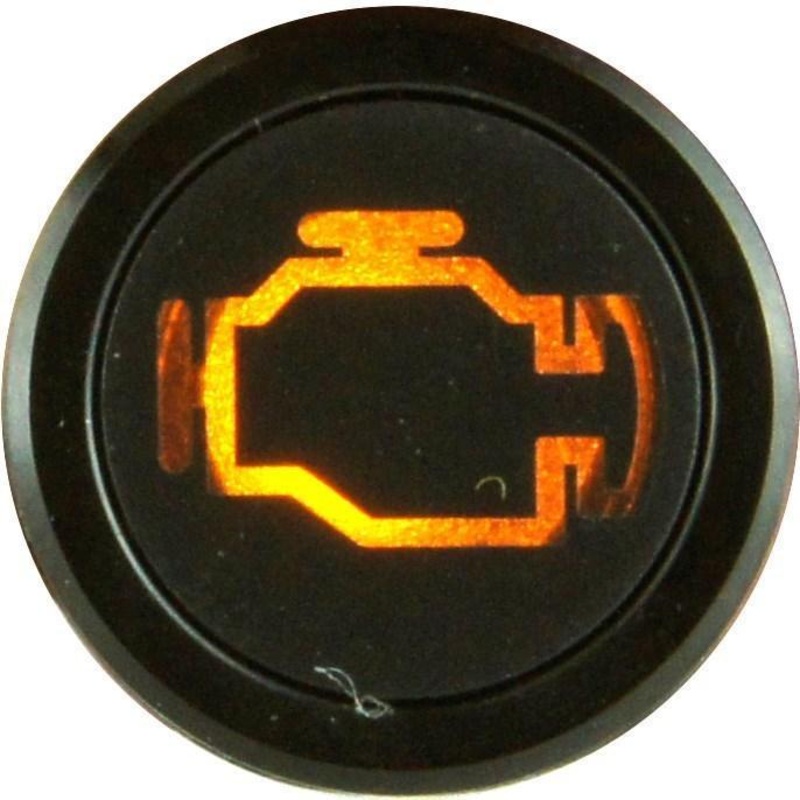 Flush Bezel Black LED Warning Light ENGINE
