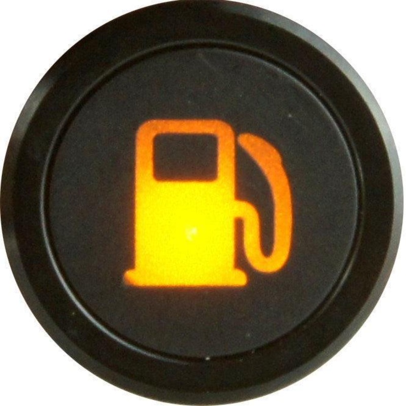 Flush Bezel Black LED Warning Light FUEL