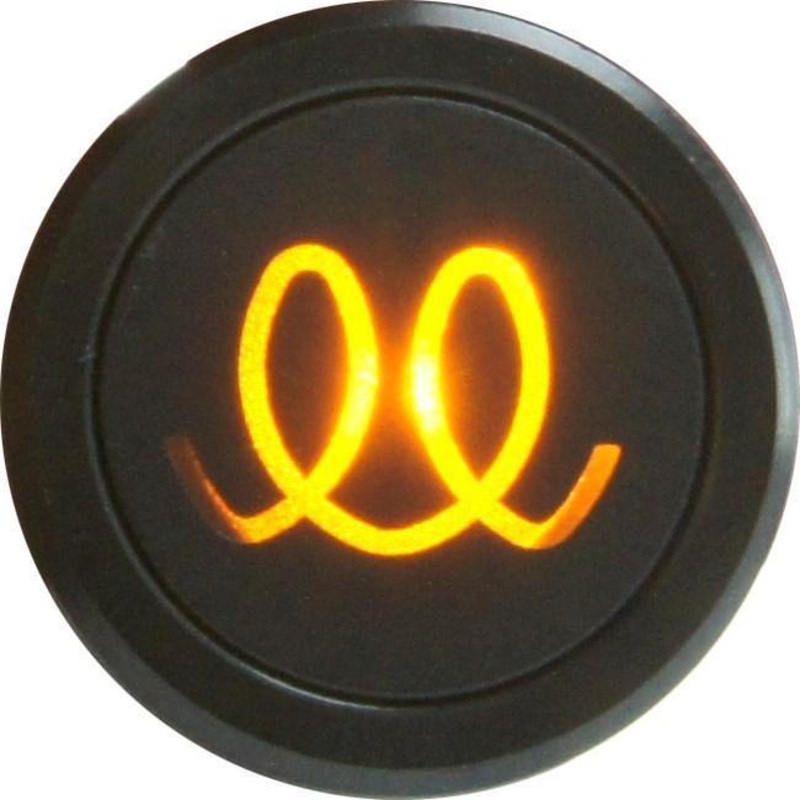 Flush Bezel Black LED Warning Light GLOW PLUG