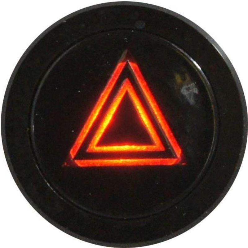 Flush Bezel Black LED Warning Light HAZARD