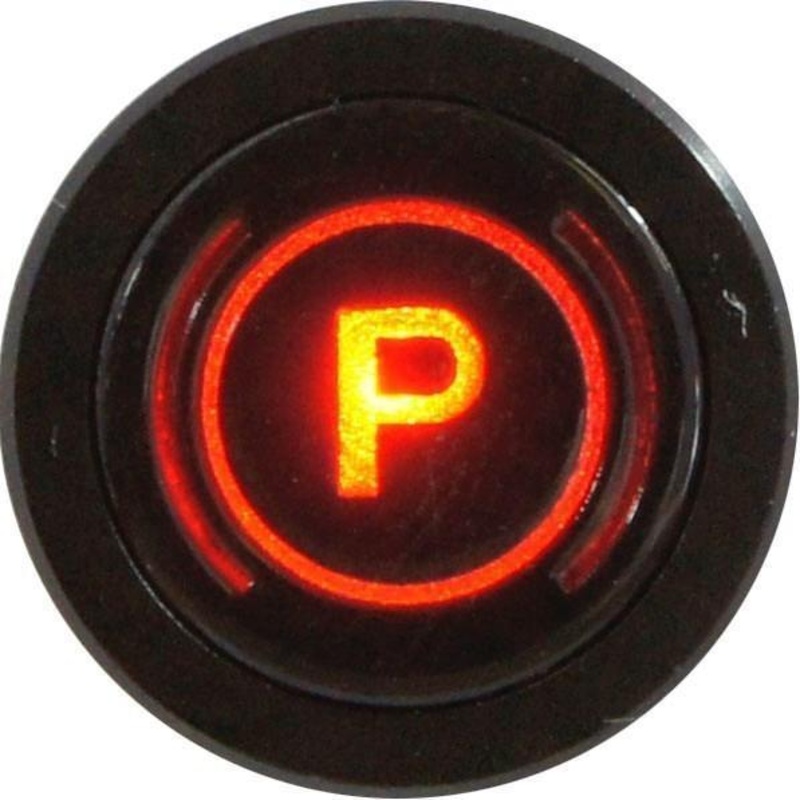 Flush Bezel Black LED Warning Light PARKING BRAKE