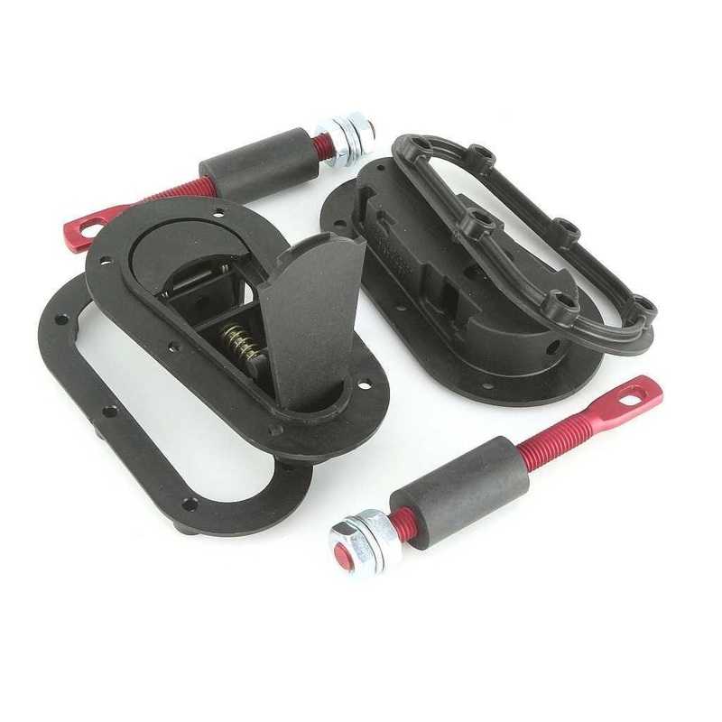 Flush Fitting AERO CATCH IVA OK Black Non Locking PAIR
