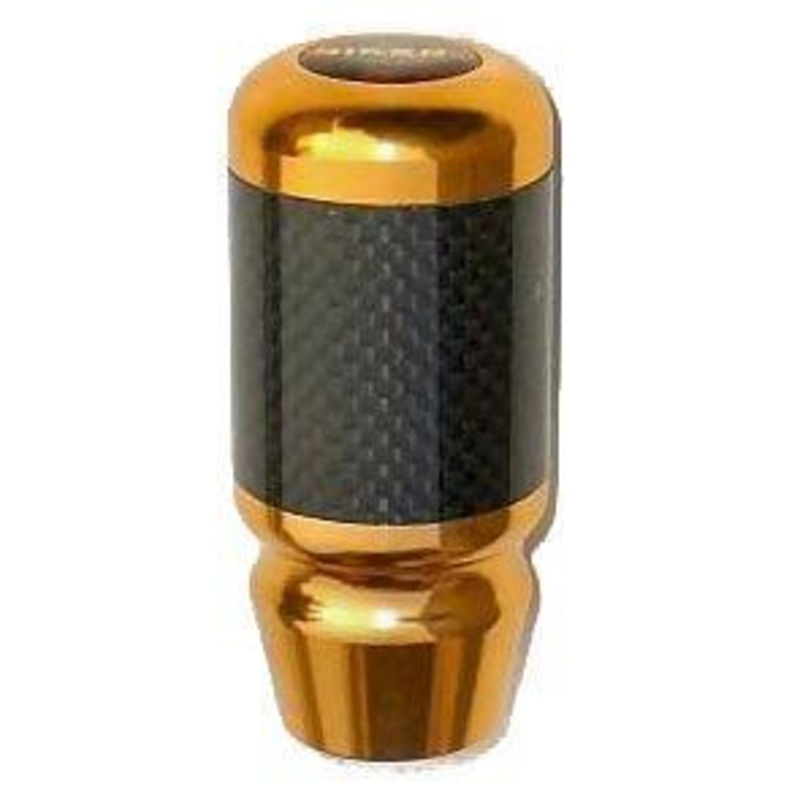 Gold Anodised And Carbon Fibre Universal Gear Knob