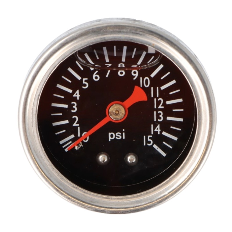Oil Filled Fuel Pressure Gauge. Low Pressure. Carburettor. 0-15 PSI