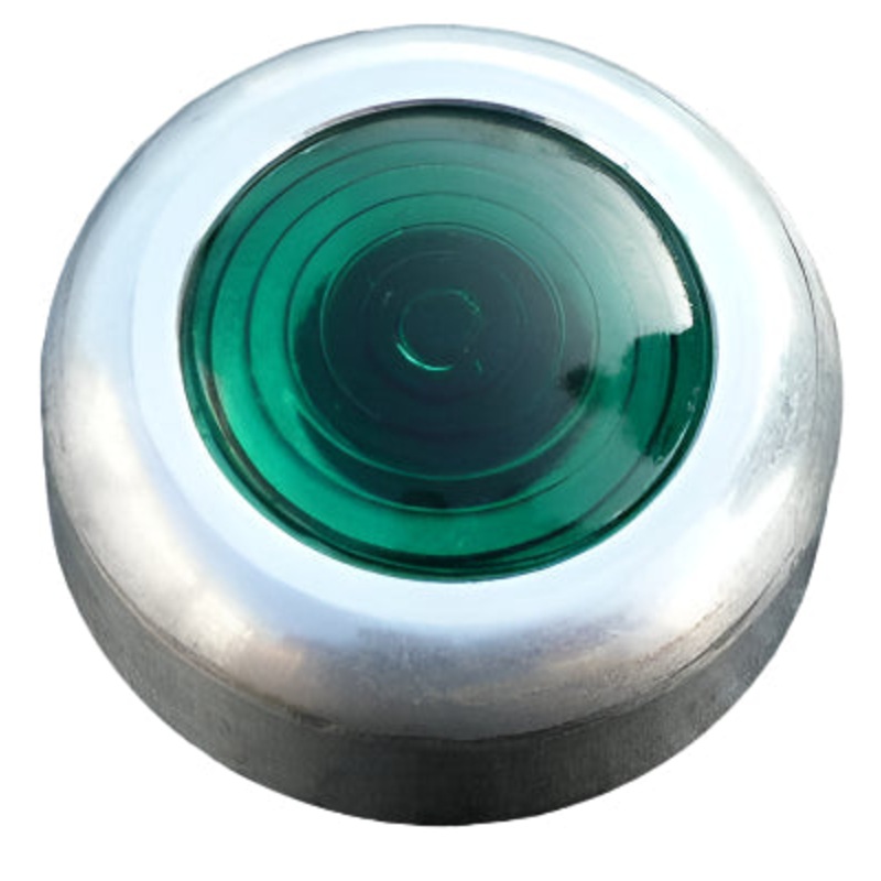 Green Warning Light Large Aluminium Bezel