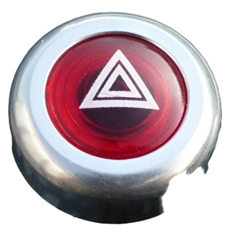 Hazard Warning Light Large Aluminium Bezel