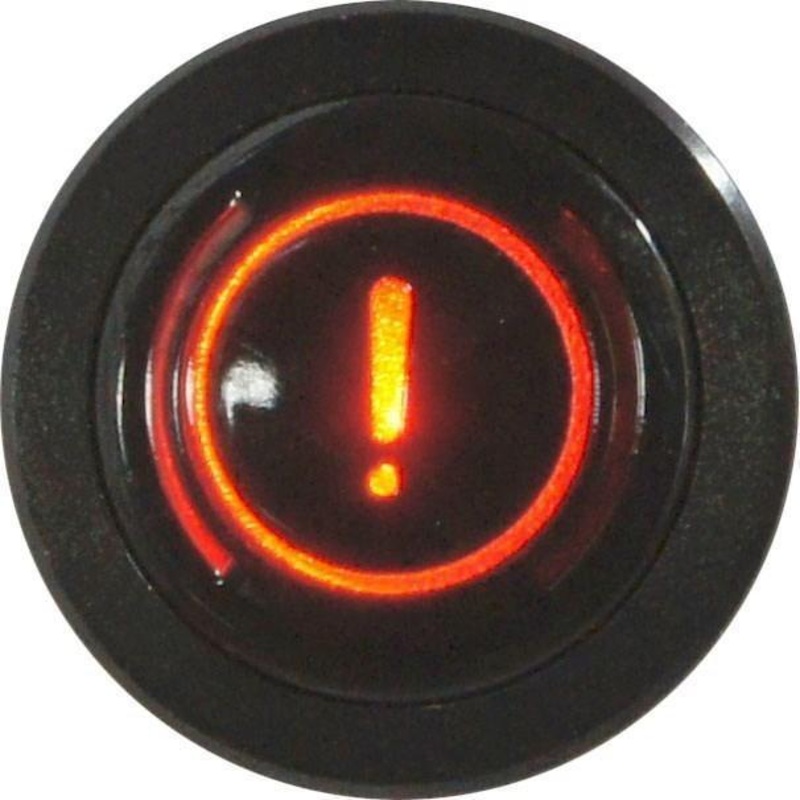 Flush Bezel Black LED Warning Light BRAKE FLUID