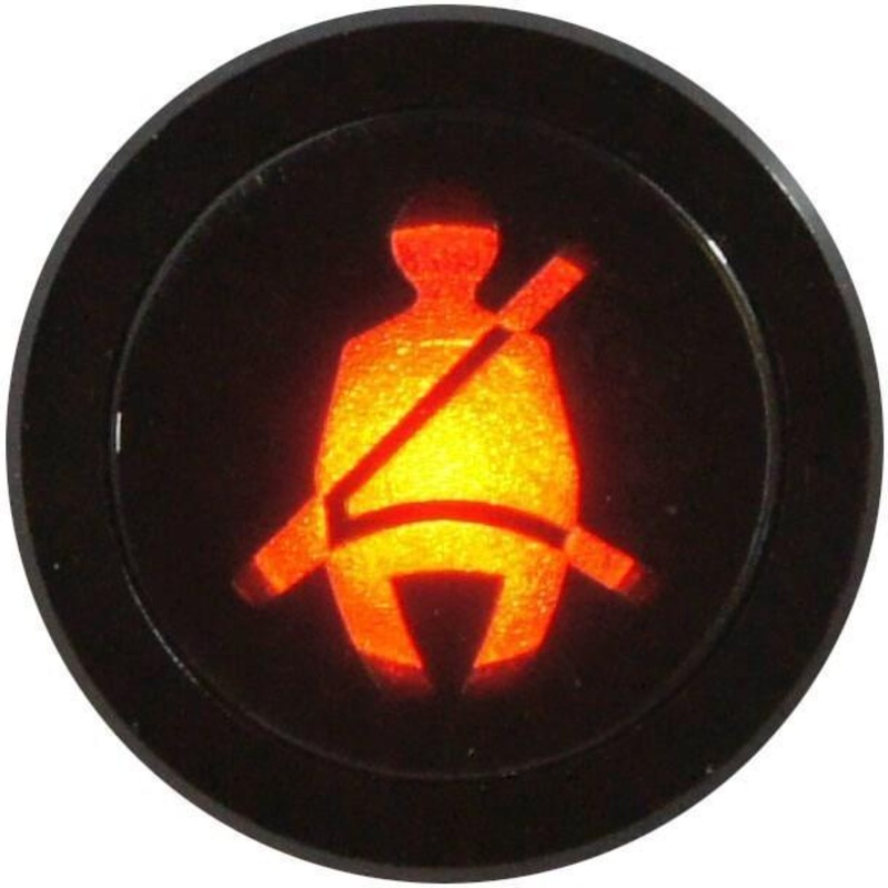 Flush Bezel Black LED Warning Light SEAT BELT