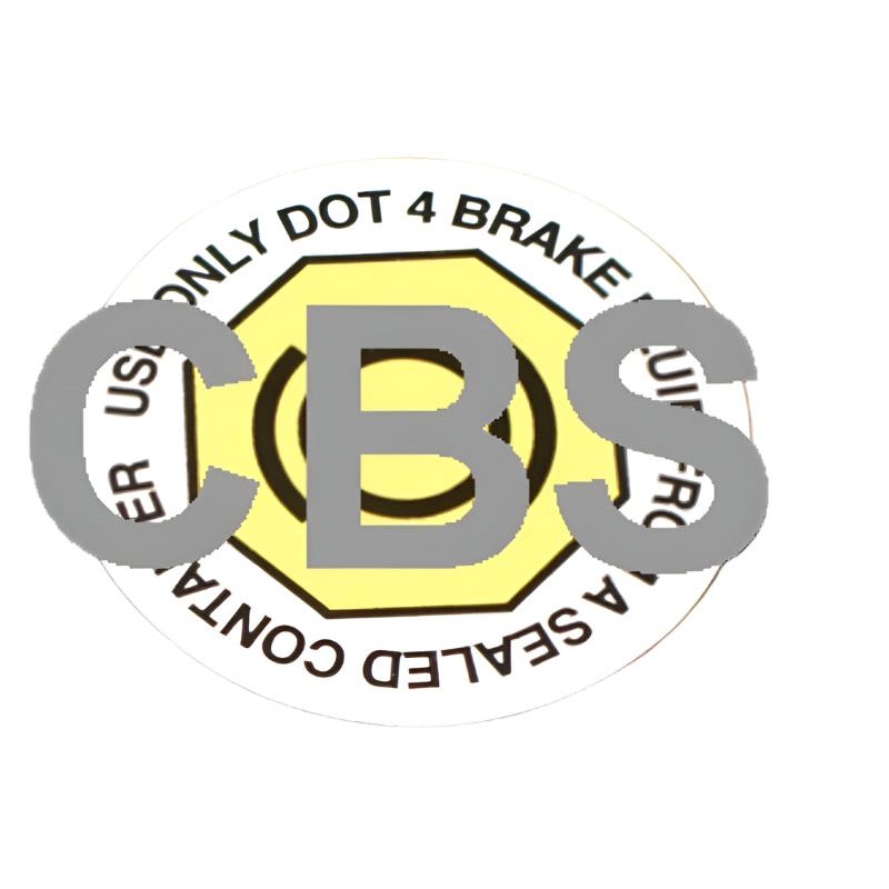 IVA Brake Fluid Sticker Single