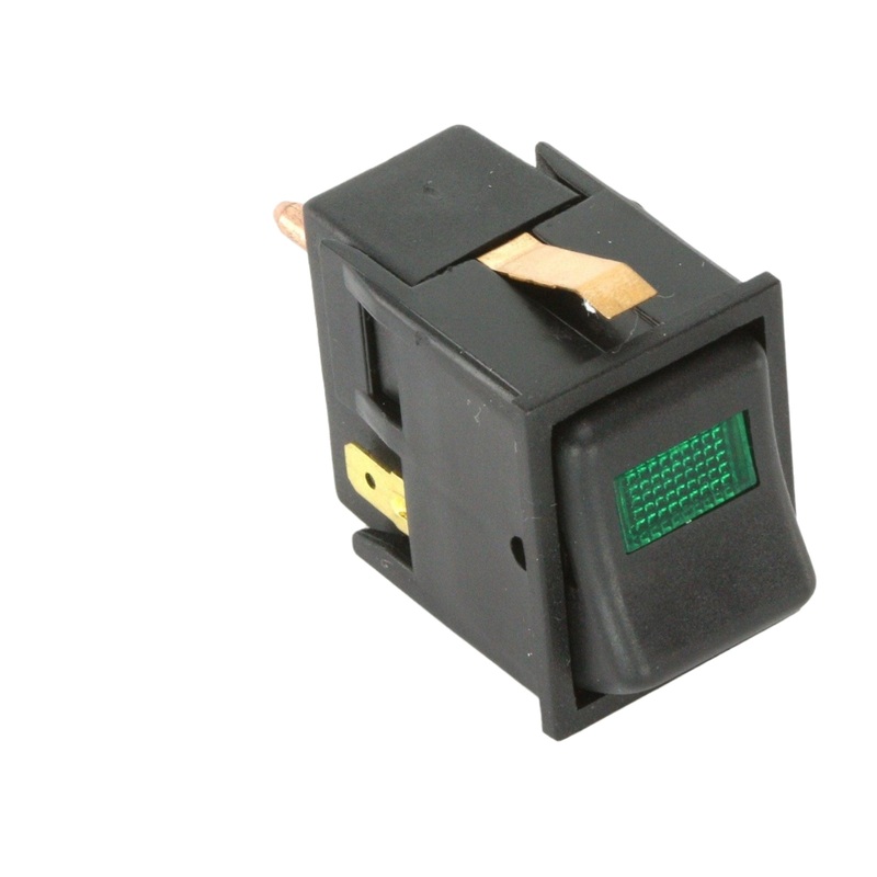 IVA Rocker Switch Plain Green Lens