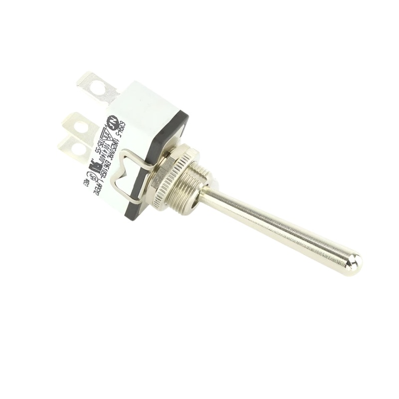 Knurled Ring LONG Toggle Switch off/momentary on Single Pole