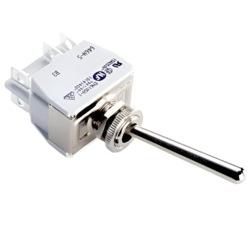 Knurled Ring LONG  Toggle Switch on/off Double Pole
