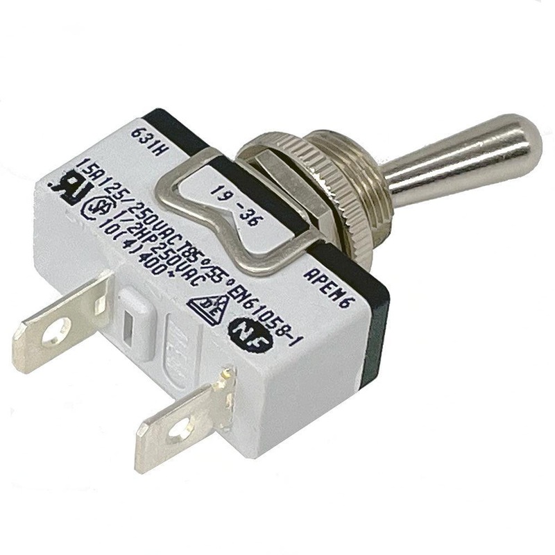 Knurled Ring Toggle Switch Off-On Single Pole
