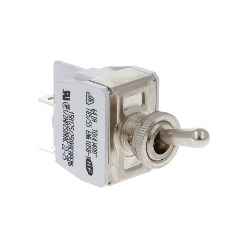Knurled Ring Toggle Switch On-Off Double Pole