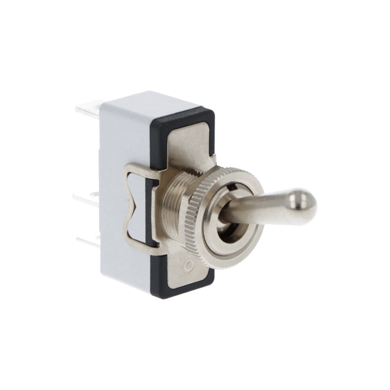 Knurled Ring Toggle Switch On-On Change-over Single Pole