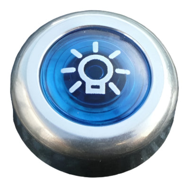 Lamp Warning Light Large Aluminium Bezel Green