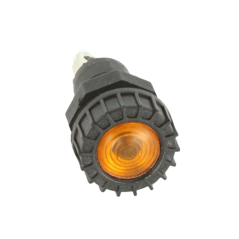 Large Black Warning Light Amber