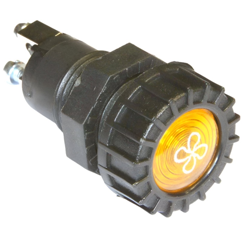 Large Black Warning Light Amber Fan