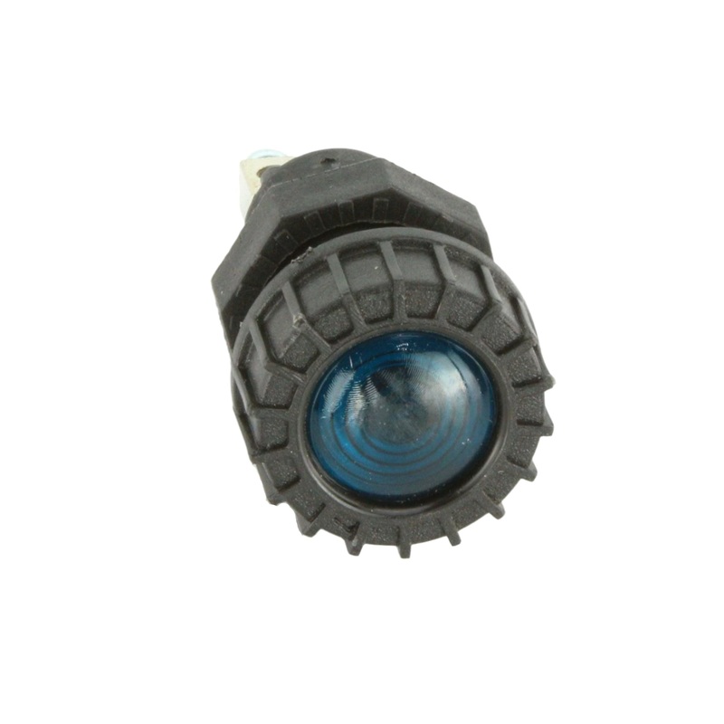 Large Black Warning Light Blue