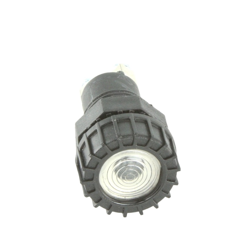 Large Black Warning Light Clear/White
