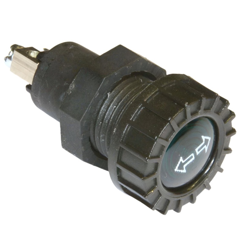 Large Black Warning Light Green Double Indicator