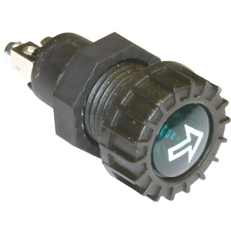 Large Black Warning Light Green Indicator