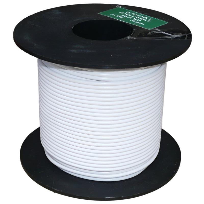 Large Cable Reel 5 Amp White 50 Metre