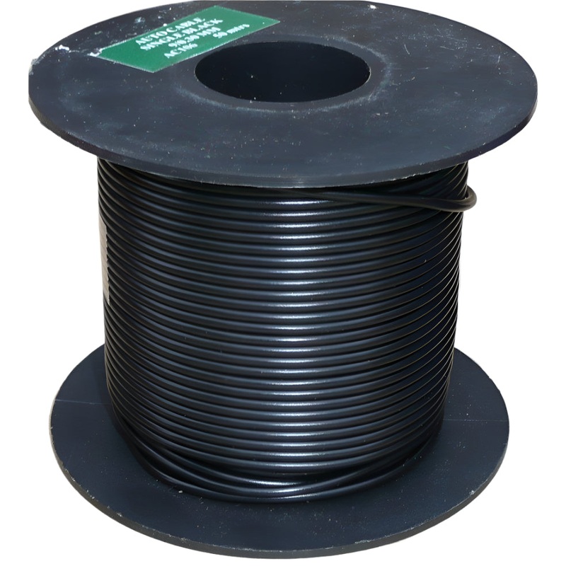 Large Cable Reel 8 Amp Black 50 Metre Black