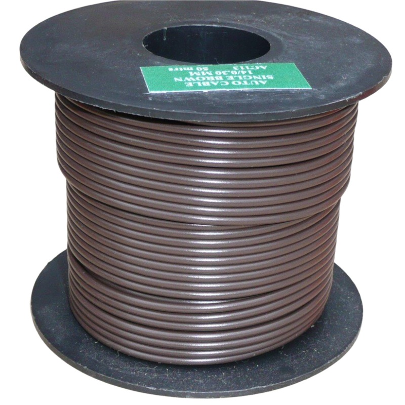 Large Cable Reel 8 Amp Brown 50 Metre