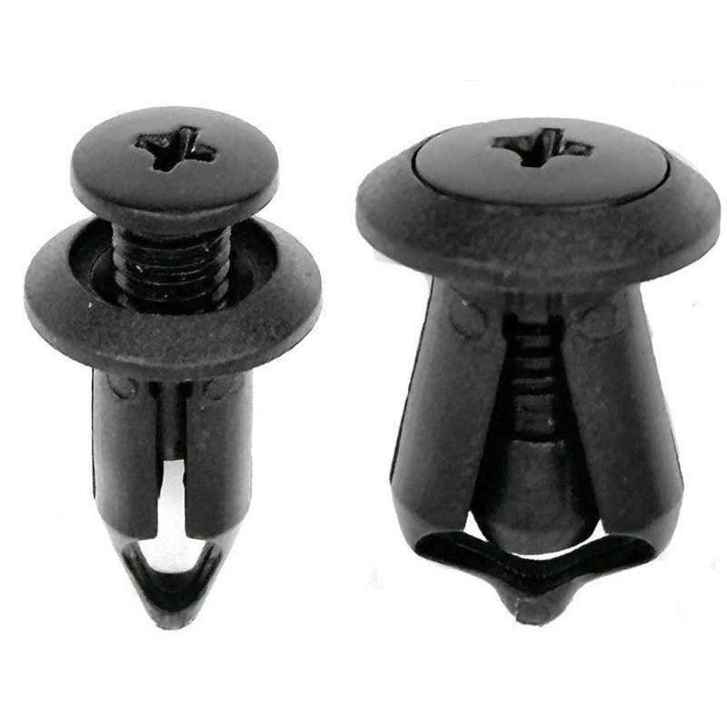 Large Diameter Black ABS Panel Fixings Pack Of 10