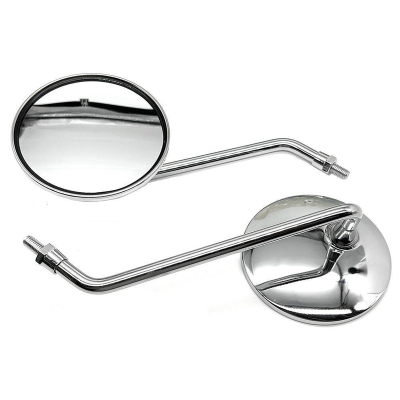 Large Round Chrome Stalk Mirror 265mm